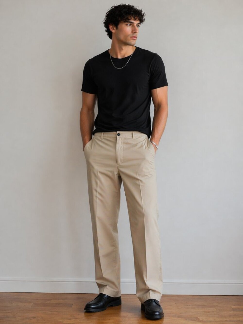Dockers Men's Tan Straight-Leg Chinos 38x32 khakis pants